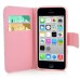 New Arrive Fashion Colorful Drawing Printed Clouds In Blue Sky PU Leather Flip Wallet Stand Case With Card Slots For iPhone 5c