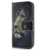 New Arrive Fashion Colorful Drawing Printed Contemplative Lion PU Leather Flip Wallet Stand Case With Card Slots For iPhone 5 / 5s