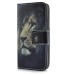 New Arrive Fashion Colorful Drawing Printed Contemplative Lion PU Leather Flip Wallet Stand Case With Card Slots For iPhone 5c