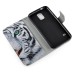 New Arrive Fashion Colorful Drawing Printed Cool White Tiger PU Leather Flip Wallet Stand Case With Card Slots For Samsung Galaxy S5 G900