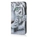 New Arrive Fashion Colorful Drawing Printed Cool White Tiger  PU Leather Flip Wallet Stand Case With Card Slots For Samsung Galaxy S6 Edge