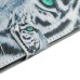 New Arrive Fashion Colorful Drawing Printed Cool White Tiger PU Leather Flip Wallet Stand Case With Card Slots For iPhone 5 / 5s