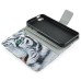 New Arrive Fashion Colorful Drawing Printed Cool White Tiger PU Leather Flip Wallet Stand Case With Card Slots For iPhone 5 / 5s