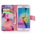 New Arrive Fashion Colorful Drawing Printed Fantastic Clouds PU Leather Flip Wallet Stand Case With Card Slots For Samsung Galaxy S6 Edge