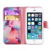 New Arrive Fashion Colorful Drawing Printed Fantastic Clouds PU Leather Flip Wallet Stand Case With Card Slots For iPhone 5 / 5s