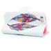 New Arrive Fashion Colorful Drawing Printed  Feather  PU Leather Flip Wallet Stand Case With Card Slots For iPhone 5 / 5s