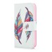 New Arrive Fashion Colorful Drawing Printed  Feather  PU Leather Flip Wallet Stand Case With Card Slots For iPhone 5 / 5s