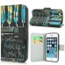 New Arrive Fashion Colorful Drawing Printed  Live With Positive Mind PU Leather Flip Wallet Stand Case With Card Slots For iPhone 5 / 5s