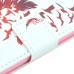 New Arrive Fashion Colorful Drawing Printed Red Feather Dove PU Leather Flip Wallet Stand Case With Card Slots For iPhone 5 / 5s