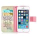 New Arrive Fashion Colorful Drawing Printed Yellow Dreamcatcher PU Leather Flip Wallet Stand Case With Card Slots For iPhone 5 / 5s