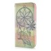 New Arrive Fashion Colorful Drawing Printed Yellow Dreamcatcher PU Leather Flip Wallet Stand Case With Card Slots For iPhone 5 / 5s