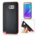 New Arrive Slim Bumblebee Black Silicone Hard PC Frame Back Case Cover For Samsung Galaxy Note 5 - Red