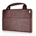 New Carrying Handbag PU Leather Smart Stand Case Cover For iPad Mini 4 - Brown