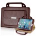 New Carrying Handbag PU Leather Smart Stand Case Cover For iPad Mini 4 - Brown