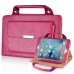 New Carrying Handbag PU Leather Smart Stand Case Cover For iPad Mini 4 - Magenta