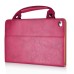 New Carrying Handbag PU Leather Smart Stand Case Cover For iPad Mini 4 - Magenta