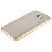 New Detached  Metal Bumper TPU Soft Transparent Clear Protective Back Case Cover For Samsung Galaxy Note 5 - Champagne Gold