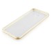 New Detached  Metal Bumper TPU Soft Transparent Clear Protective Back Case Cover For Samsung Galaxy S6 Edge Plus - Champagne Gold