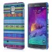 New Ethnic Style Colorful Hard Back PC Shell Case Cover For  Samsung Galaxy Note 4 - Gold And Purple