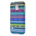 New Ethnic Style Colorful Hard Back PC Shell Case Cover For Samsung Galaxy S5 G900 - Dark And Light Blue