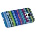 New Ethnic Style Colorful Hard Back PC Shell Case Cover For Samsung Galaxy S5 G900 - Dark And Light Blue