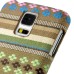 New Ethnic Style Colorful Hard Back PC Shell Case Cover For Samsung Galaxy S5 G900 - Khaki