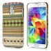 New Ethnic Style Colorful Hard Back PC Shell Case Cover For Samsung Galaxy S5 G900 - Khaki