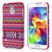 New Ethnic Style Colorful Hard Back PC Shell Case Cover For Samsung Galaxy S5 G900 - Red And White