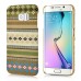 New Ethnic Style Colorful Hard Back PC Shell Case Cover For Samsung Galaxy S6 Edge - Khaki