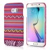 New Ethnic Style Colorful Hard Back PC Shell Case Cover For Samsung Galaxy S6 Edge - Red And White