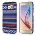 New Ethnic Style Colorful Hard Back PC Shell Case Cover For Samsung Galaxy S6 G920 - Blue And White