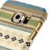 New Ethnic Style Colorful Hard Back PC Shell Case Cover For Samsung Galaxy S6 G920 - Khaki