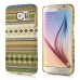 New Ethnic Style Colorful Hard Back PC Shell Case Cover For Samsung Galaxy S6 G920 - Khaki