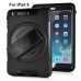 New Fashion 360 Degree Rotating Plastic Stand Defender Case With Touch Screen Film Hand Belt For iPad Air (iPad 5) - Black