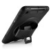 New Fashion 360 Degree Rotating Plastic Stand Defender Case With Touch Screen Film Hand Belt For iPad Mini 1 / 2 /3 - Black