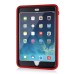 New Fashion 360 Degree Rotating Plastic Stand Defender Case With Touch Screen Film Hand Belt For iPad Mini 1 / 2 /3 - Red