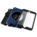 New Fashion 360 Degree Rotating Plastic Stand Defender Case With Touch Screen Film Hand Belt For iPad Mini 4 - Dark Blue