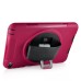 New Fashion 360 Degree Rotating Plastic Stand Defender Case With Touch Screen Film Hand Belt For iPad Mini 4 - Magenta