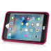 New Fashion 360 Degree Rotating Plastic Stand Defender Case With Touch Screen Film Hand Belt For iPad Mini 4 - Magenta