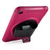 New Fashion 360 Degree Rotating Plastic Stand Defender Case With Touch Screen Film Hand Belt For iPad Mini 4 - Magenta