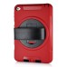 New Fashion 360 Degree Rotating Plastic Stand Defender Case With Touch Screen Film Hand Belt For iPad Mini 4 - Red