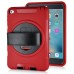 New Fashion 360 Degree Rotating Plastic Stand Defender Case With Touch Screen Film Hand Belt For iPad Mini 4 - Red