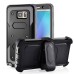 New Fashion Belt Clip Holster Shell PC Hard Back Case Cover With Touch Through Screen Protector For Samsung Galaxy Note 5 - Black