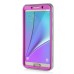 New Fashion Belt Clip Holster Shell PC Hard Back Case Cover With Touch Through Screen Protector For Samsung Galaxy Note 5 - Magenta