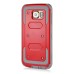 New Fashion Belt Clip Holster Shell PC Hard Back Case Cover With Touch Through Screen Protector For Samsung Galaxy S6 G920 - Red