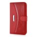 New Fashion Lichi And Crazy Horse Pattern Magnetic PU Leather Flip Stand Card Slots Case For Samsung Galaxy Note 5 - Red