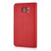 New Fashion Lichi And Crazy Horse Pattern Magnetic PU Leather Flip Stand Card Slots Case For Samsung Galaxy Note 5 - Red