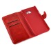 New Fashion Lichi And Crazy Horse Pattern Magnetic PU Leather Flip Stand Card Slots Case For Samsung Galaxy Note 5 - Red