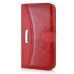 New Fashion Lichi And Crazy Horse Pattern Magnetic PU Leather Flip Stand Card Slots Case For Samsung Galaxy S6 Edge - Red