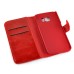 New Fashion Lichi And Crazy Horse Pattern Magnetic PU Leather Flip Stand Card Slots Case For Samsung Galaxy S6 Edge - Red